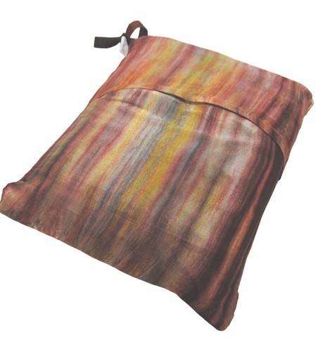 Vietnamese Luxury Silk Travel Double Sleeping Bag Liner Sheet Cover (Striped) - Picture 5 of 6