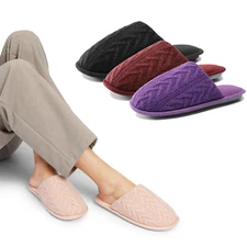 Women Lightweight Slip On Slippers Memory Foam Comfortable House Shoes