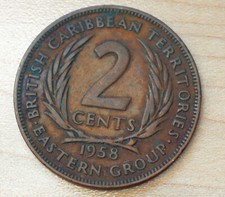 1958 East Caribbean States 2 Cents
