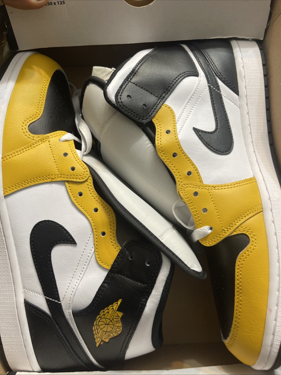 yellow and black jordan 1 men