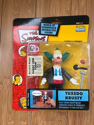NEU UND VERPACKT Playmates Interactive The Simpsons Serie 13 Smoking Krusty Clown Figur WOS
