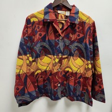 Travel Smith Womens Tapestry Jacket Size Xl Art To Wear Southwestern Unique