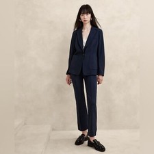 NWT Banana Republic Navy Blue Crop Flare Everywhere Ponte Pant - Medium Petite