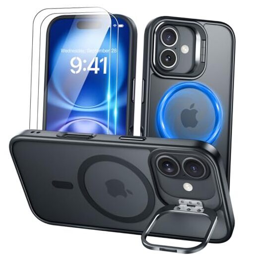for Case, Compatible with MagSafe, Military Grade Drop iPhone 16 Black