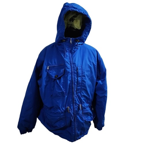 Vtg Bogner Womens Ski Jacket Sz 10 Blue Hooded Coat Winter Sports Puffy - 第 1/9 張圖片