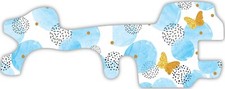 Blue Polkadot Gold Butterfly Vinyl Wrap For Doc Band Helmet Baby Cranial Helmet