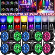 270W RGBW LED 18 Par DMX Stage Lights Color Change Disco Show Event Lighting