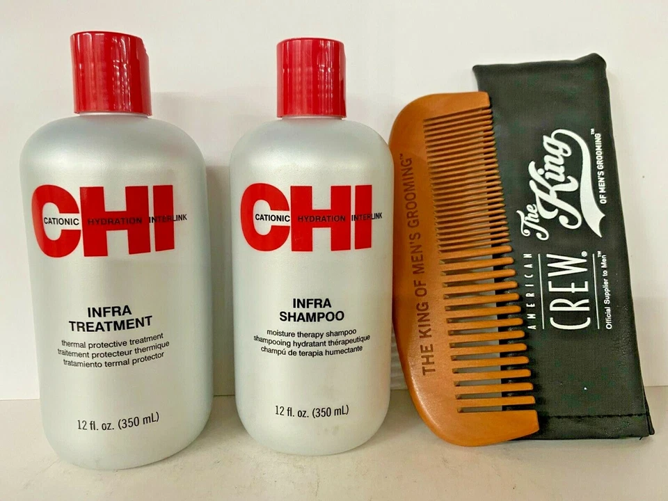 CHI Infra Shampoo & Treatment 12oz Set & America Crew Elvis comb - Image 3 of 4