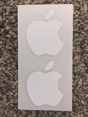 Pair of Apple Logo Shape Stickers Decals iPhone iPad iPod MacBook  Tall