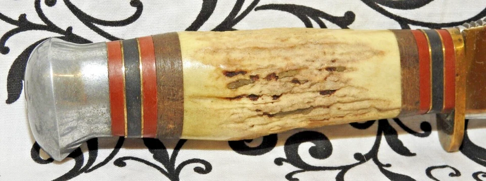 Linder 440 Skinner Ciervo Mango Solingen 440 Acero Alemania con Funda de Cuero Foto 3 de 4