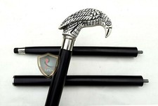 Classic Brass Style Crow Raven/ Wooden Walking Stick Cane Gift