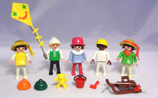 PLYMOBIL 5 Kinder Schlitten Teddy Drachen zu Nostalgie Puppenhaus 5300 1900er #2