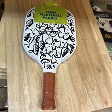 Floral Pickleball Paddle White Blue Striped USA Pickleball Approved NEW