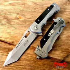 9" Tactical Rescue TITANIUM SPRING ASSISTED FOLDING POCKET KNIFE Open Assist EDC