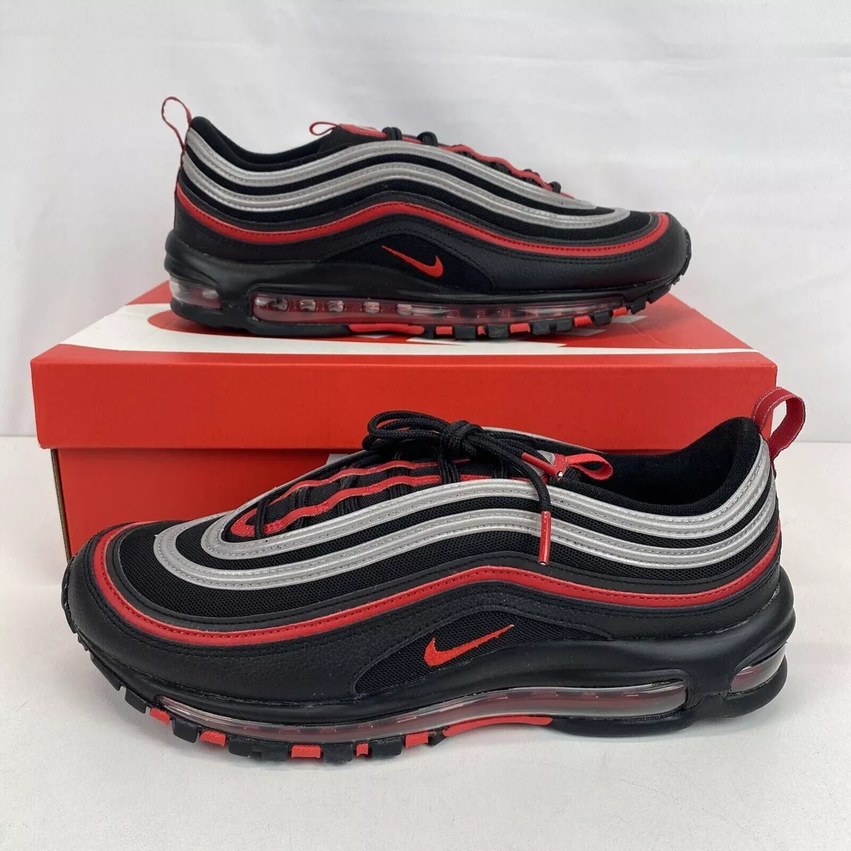 Air max 97 black university red reflective sale