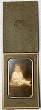 Antique Circa 1890's Adorable Baby Photograph & Holder - Brooklyn, NY - 5"x 7.5"