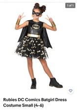Rubies DC Comics Batgirl Dress Costume Small 4-6 , New 