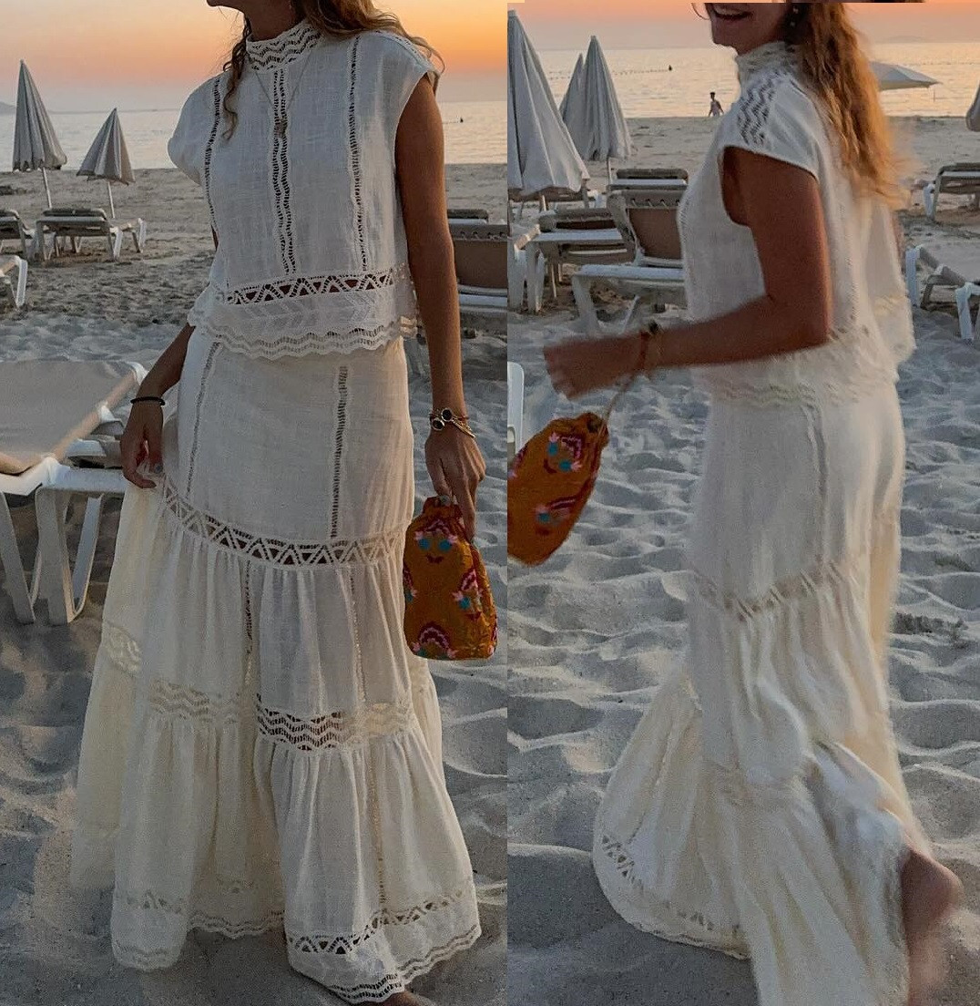 【ZARA】ZWコレクションクロシェスカート エクリュ 2731/044/712 CROCHET SKIRT ZW COLLECTION - Ecru | ZARA United States