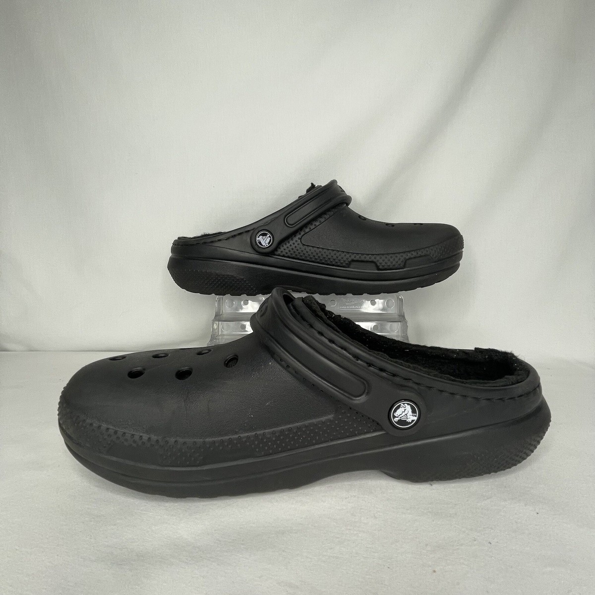Crocs 203591 Black Faux Fur Lined Dual Comfort Clogs Size Mens 9 Womens 11 NICE! Amazon.com | Crocs Women main image 4