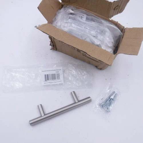 10 Pack Element Naples 3" Centers Steel Cabinet Drawer Bar Pulls Satin Nickel - Picture 1 of 3