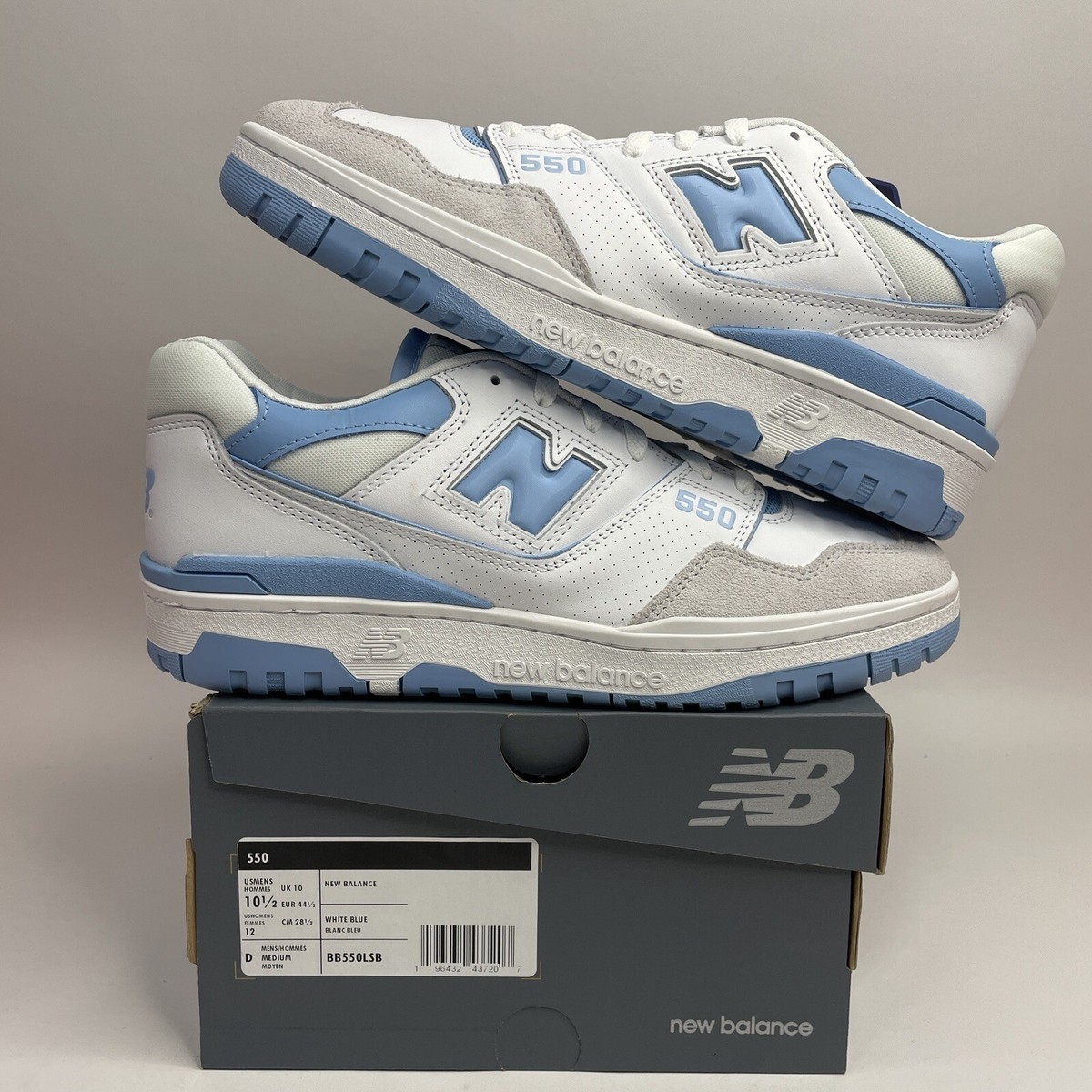 New Balance 550 “UNC/White University Blue Grey Toe New Balance 550 “UNC/White University Blue Grey Toe