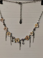 Pilgrim Danish Design Floral Silver Toned Necklace