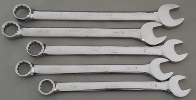 #ad #ad CRAFTSMAN COMBINATION LONG PATTERN POLISHED 12PT SAE WRENCH SET 7 8 to 1 1 8 $64.00
