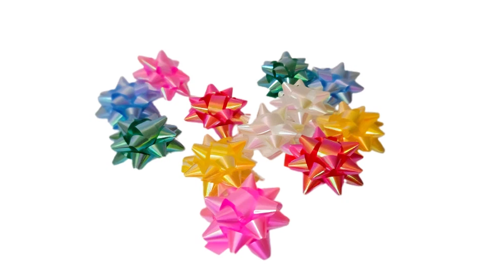 12 шт. многоцветные мини подарочные банты для подарков, дней рождения, Рождества.2», кожура и палочка - Изображение 3 из 4