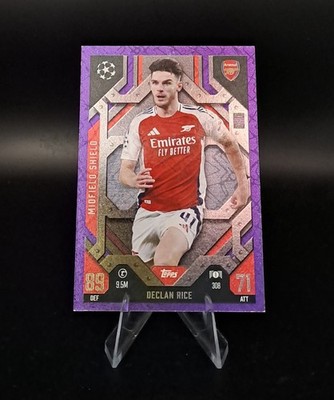 Topps UCC Match Attax Extra 2024-25 Declan Rice Midfield Shield Purple
