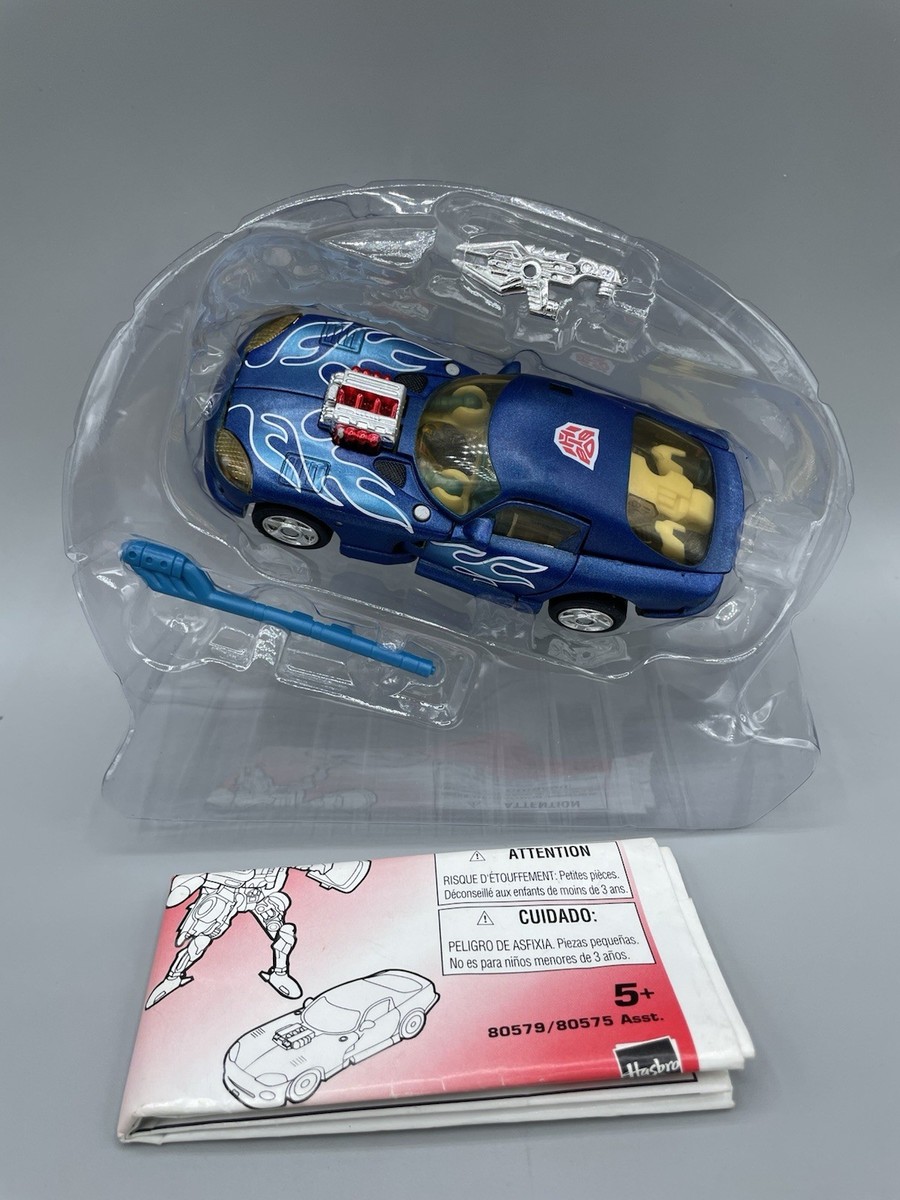 Hasbro 2001 Transformers Robots In Disguise Side Burn Blue Vintage