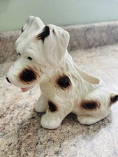 Vintage Ceramic Scottish Terrier Dog Planter