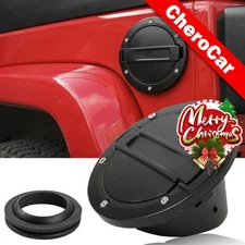 Fuel Filler Door Cover Gas Tank Cap For Jeep Wrangler JK Unlimited 2007-2018 SAH