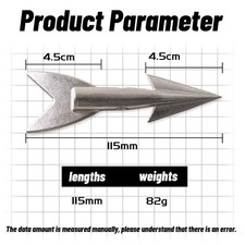 1Pcs Stainless Steel Harpoon Dart/Heavy Duty Dart Fishing Tackle 115mm82g
