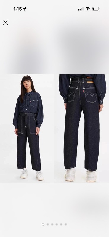 Levi’s Red Collection utility Barrel Dark Wash Size 32 Mint Condition Rare