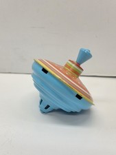 VINTAGE METAL TIN TOY SPINNING TOP