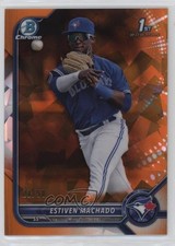 2022 Bowman Sapphire Edition Chrome Prospects Orange 21/50 Estiven Machado 13iq