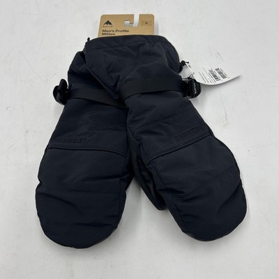 Burton Profile Mittens Mens Small Black Waterproof Insulated Ski Snow Sports