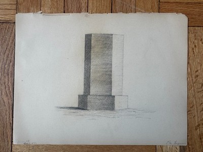 Antique Late 19th Century Academic Study Still Life Drawing Dated 1890 11 x 8.2
