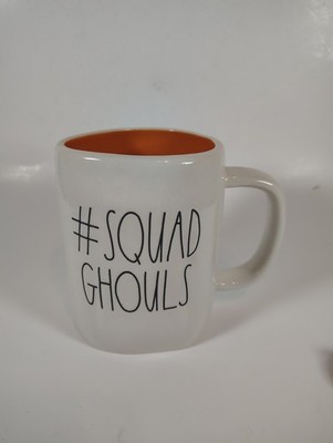 Rae Dunn #SQUADGHOULS Halloween Mug Orange Interior Artisan Collection Magenta