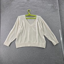 Old Navy Women Sweatshirt XL White SO SOFT Long Sleeve NWT