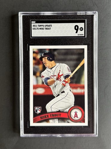 2011 Topps Update MIKE TROUT #US175 Rookie RC Angels SGC 9 MINT