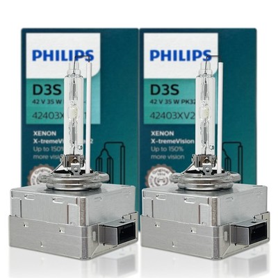 D3S Philips 42403XV2C1 X-TremeVision Gen2 HID Xenon Headlight Bulbs 4800K 2-Pack