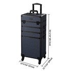 Byootique 3-Piece Makeup Train Cases Cosmetic Organizer Kit Rococo Midnight — photo 6