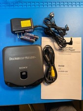 Gorgeous Sony Discman D-232 CD Player ESP MEGA BASS, Tested Working, w/ AC Adapt