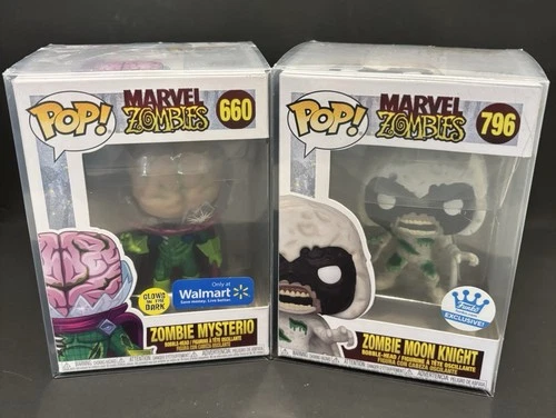 Funko Pop! Marvel Zombies Zombie Mysterio #660 & Zombie Moon Knight #796 Lot