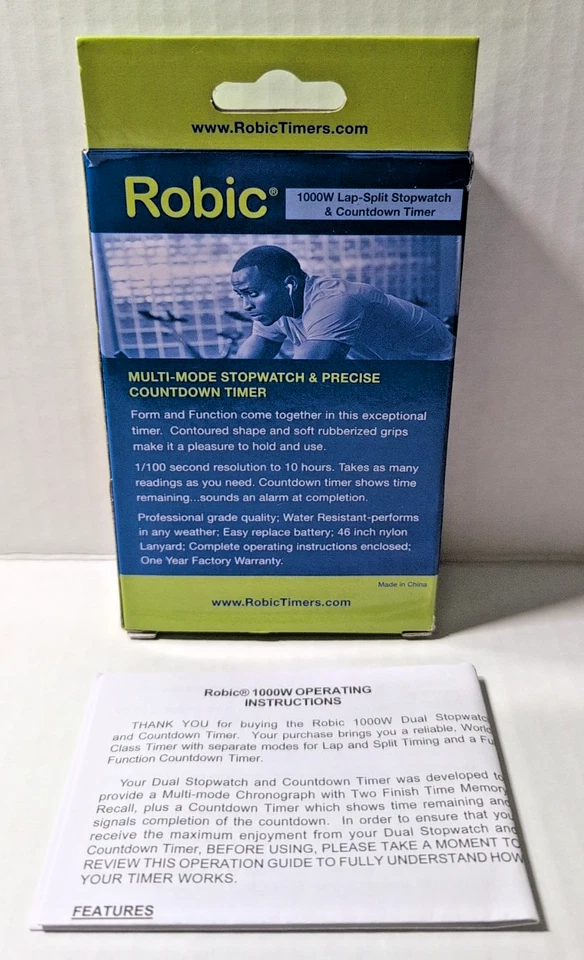 Cronómetro doble Robic y temporizador de cuenta regresiva de alta precisión retiro de memoria azul 30 Foto 3 de 4
