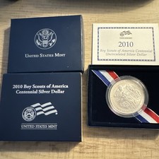 Boy Scouts of America  centennial Proof silver one dollar 2010 coin 