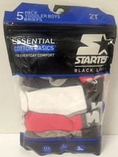 Starter Black Label Essential Cotton Basics 5 Pack Toddler Boys Briefs 2T