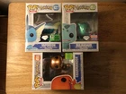 Funko Pop Pokémon Vaporeon #627 Diamond + Charmander #455 + Bulbasaur #453