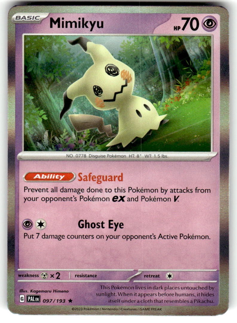 Mimikyu 097/193 Rare Paldea Evolved Pokemon Holo Near Mint